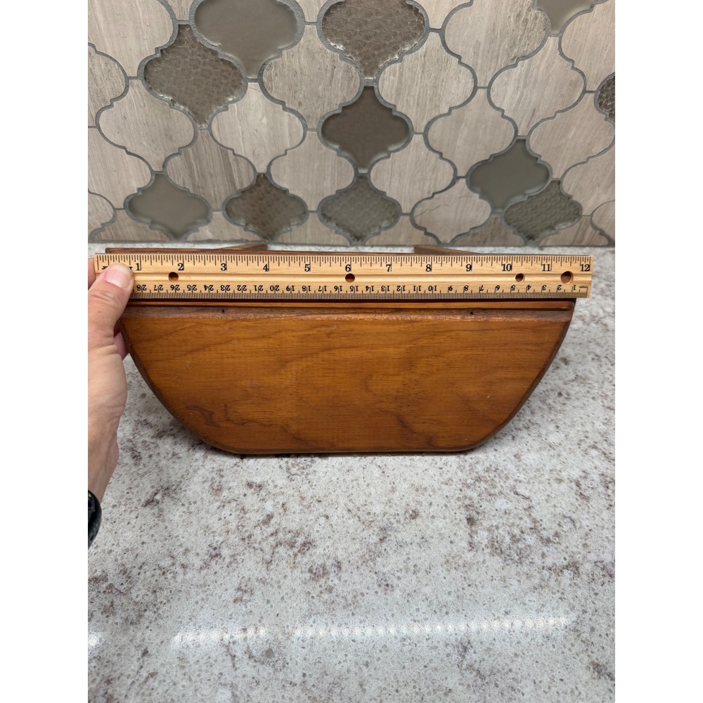 Vintage Mid Century Modern Solid Wood Wall Shelf Small Display plate Ledge - Picture 5 of 5